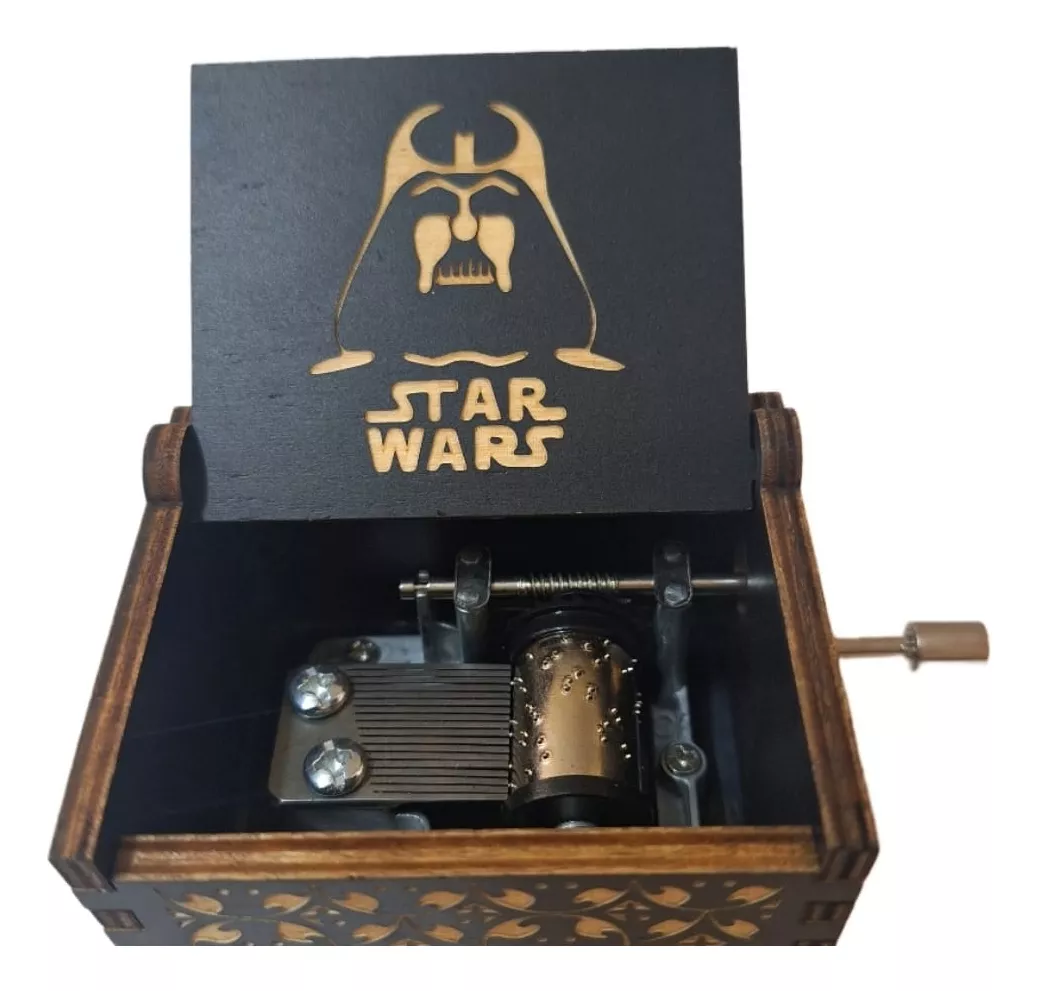 CAJA MUSICAL CON MANIVELA STAR WARS ROSTRO - 4