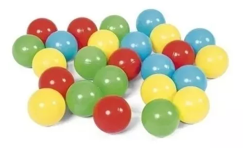 PACK 50 PELOTITAS PLASTICAS DE DE COLORES 6.5 CM - 3