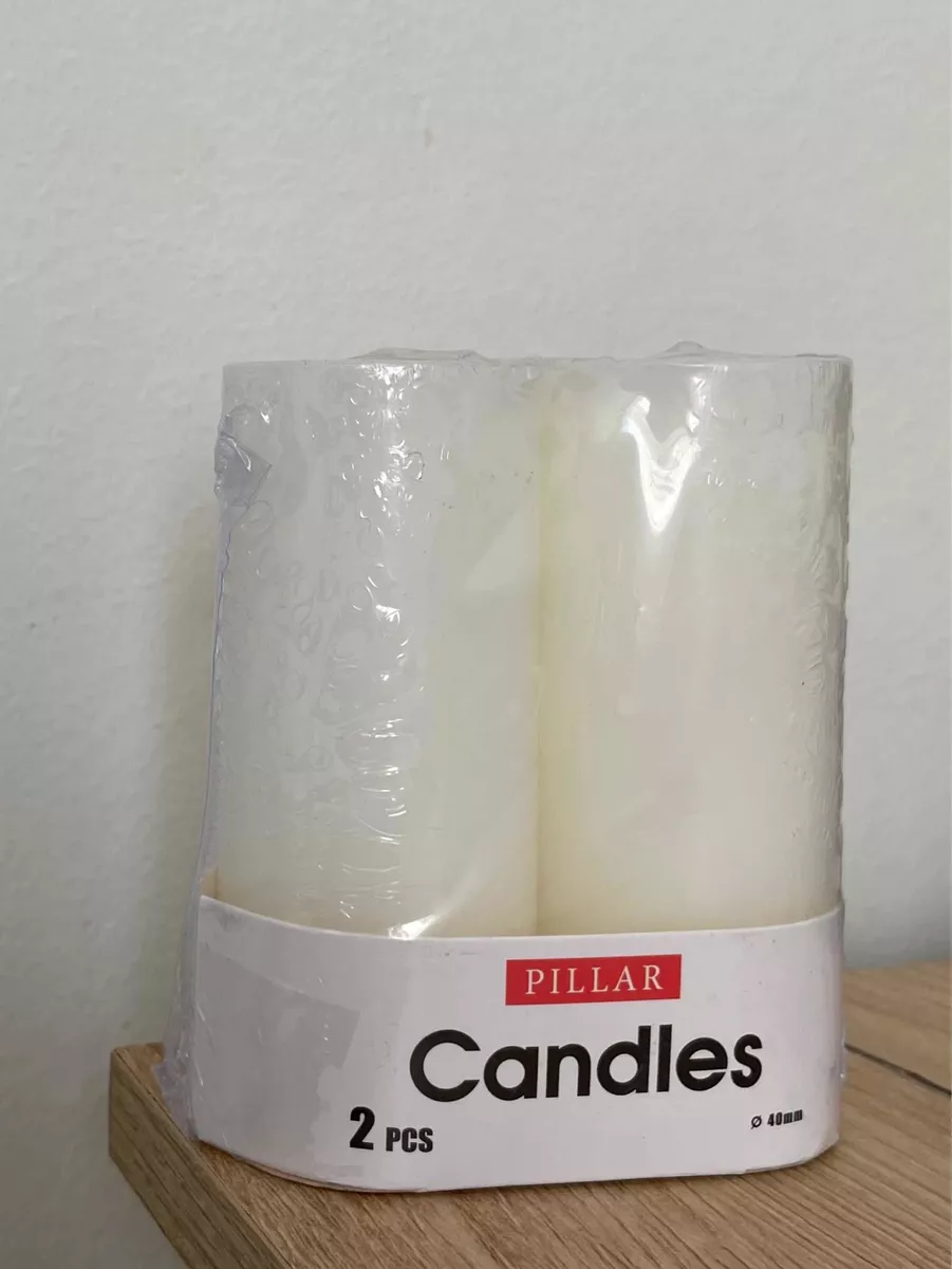 PACK DE VELONES BLANCOS DECORACIÓN HOGAR ATRAE PAZ 10 X 4 CM - 2