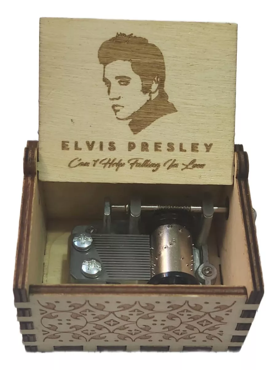 CAJA MUSICAL MANIVELA ELVIS PRESLEY ROSTRO - 1