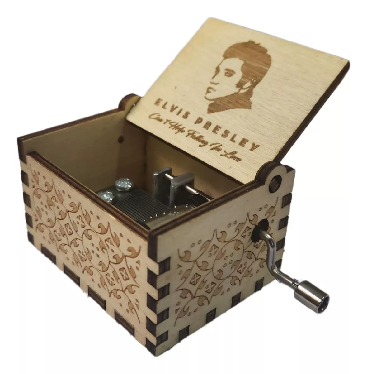 CAJA MUSICAL MANIVELA ELVIS PRESLEY ROSTRO - 3