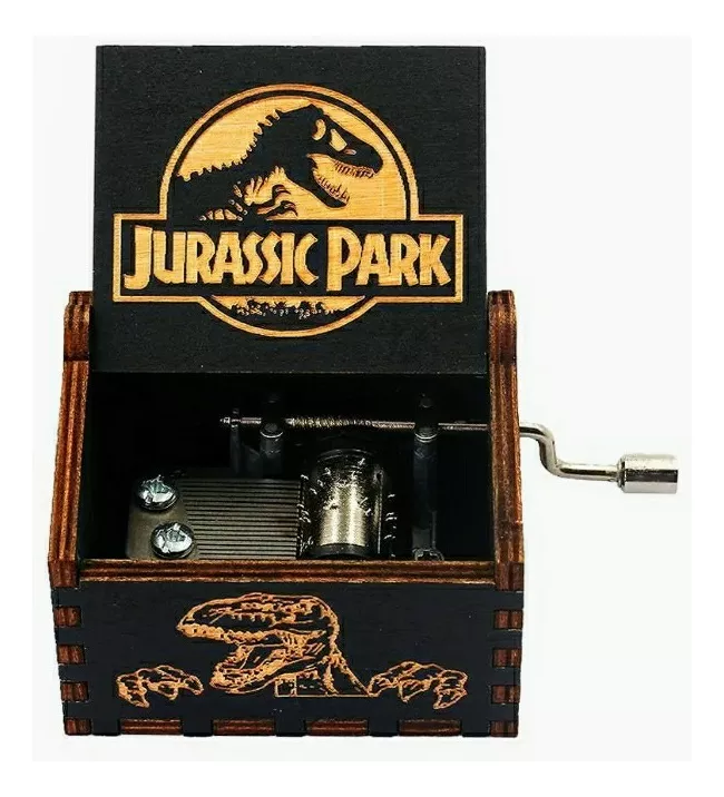 CAJA MUSICAL MADERA JURASSIC PARK - 1