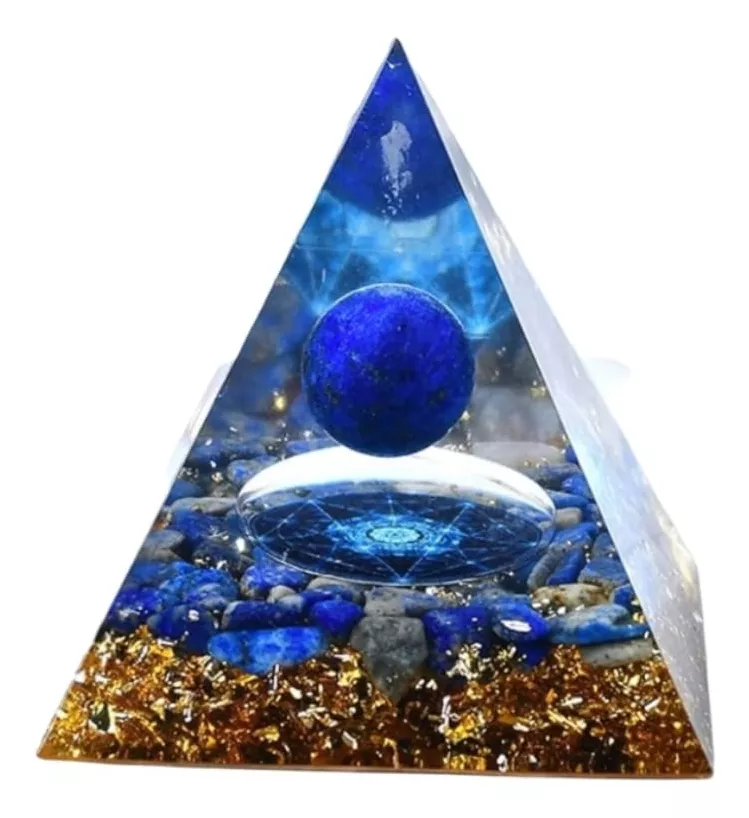 PIRÁMIDE DE ORGONITA LAPISLÁZULI 6X7 CM - 1