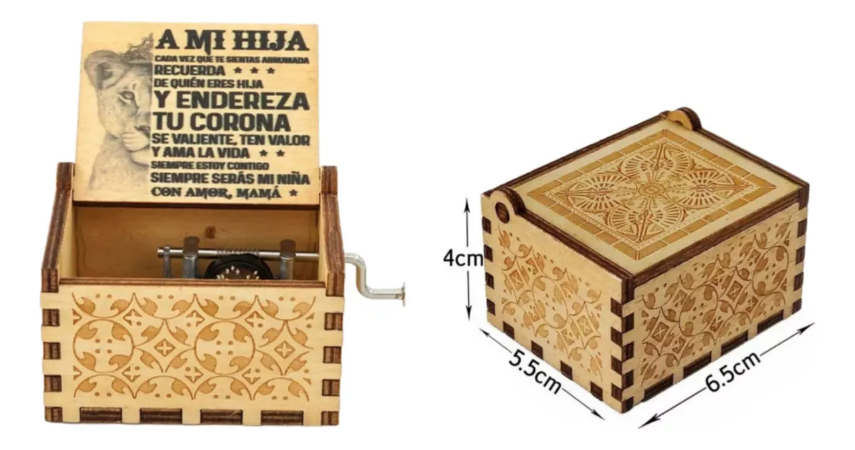 CAJA MUSICAL MANIVELA HIJA - 1