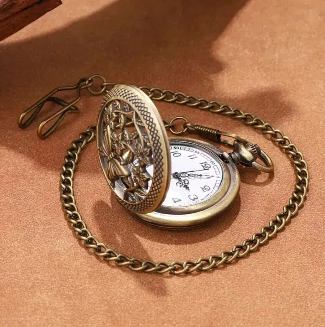 RELOJ DE BOLSILLO CON DISEÑO DE MARIPOSA - 2
