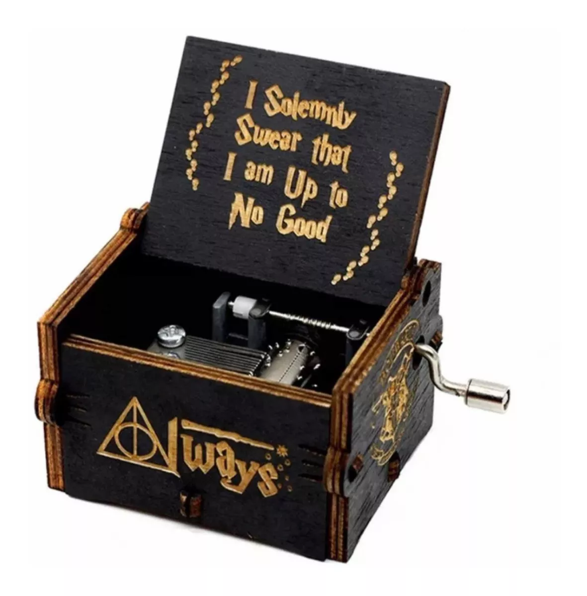 CAJA MUSICAL MADERA HARRY POTTER CON MANIVELA - 2