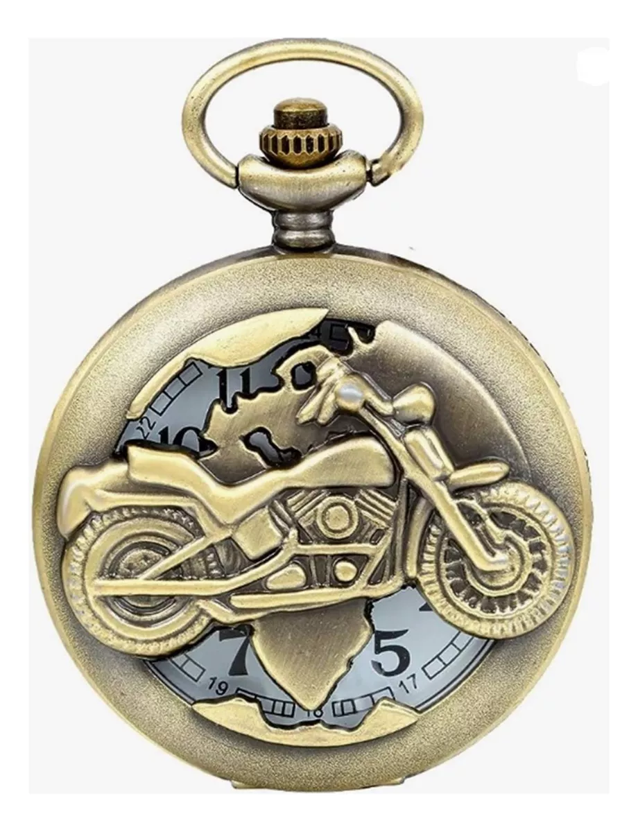 RELOJ BOLSILLO DE BRONCE - MOTO - 1