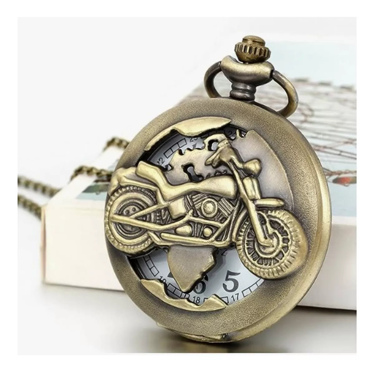 RELOJ BOLSILLO DE BRONCE - MOTO - 2
