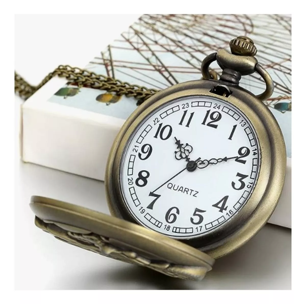 RELOJ BOLSILLO DE BRONCE - MOTO - 3