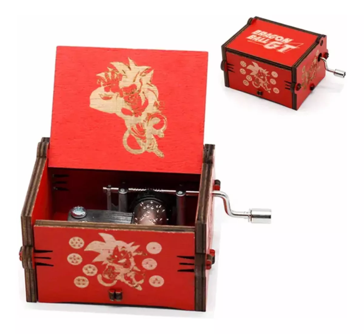 CAJA MUSICAL DE MADERA MANIVELA DRAGÓN BALL MI CORAZÓN ENCANTADO - 1