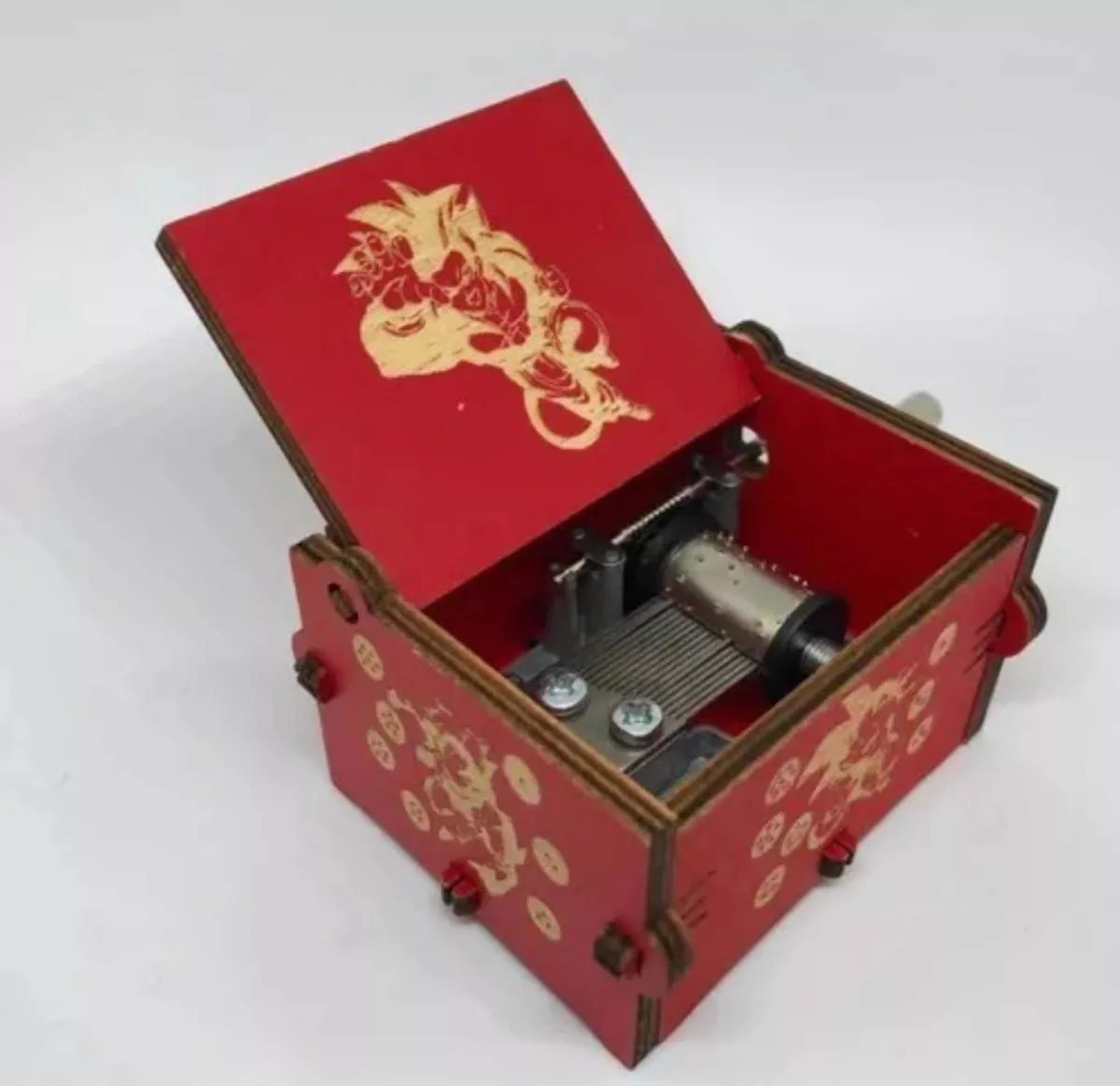 CAJA MUSICAL DE MADERA MANIVELA DRAGÓN BALL MI CORAZÓN ENCANTADO - 2