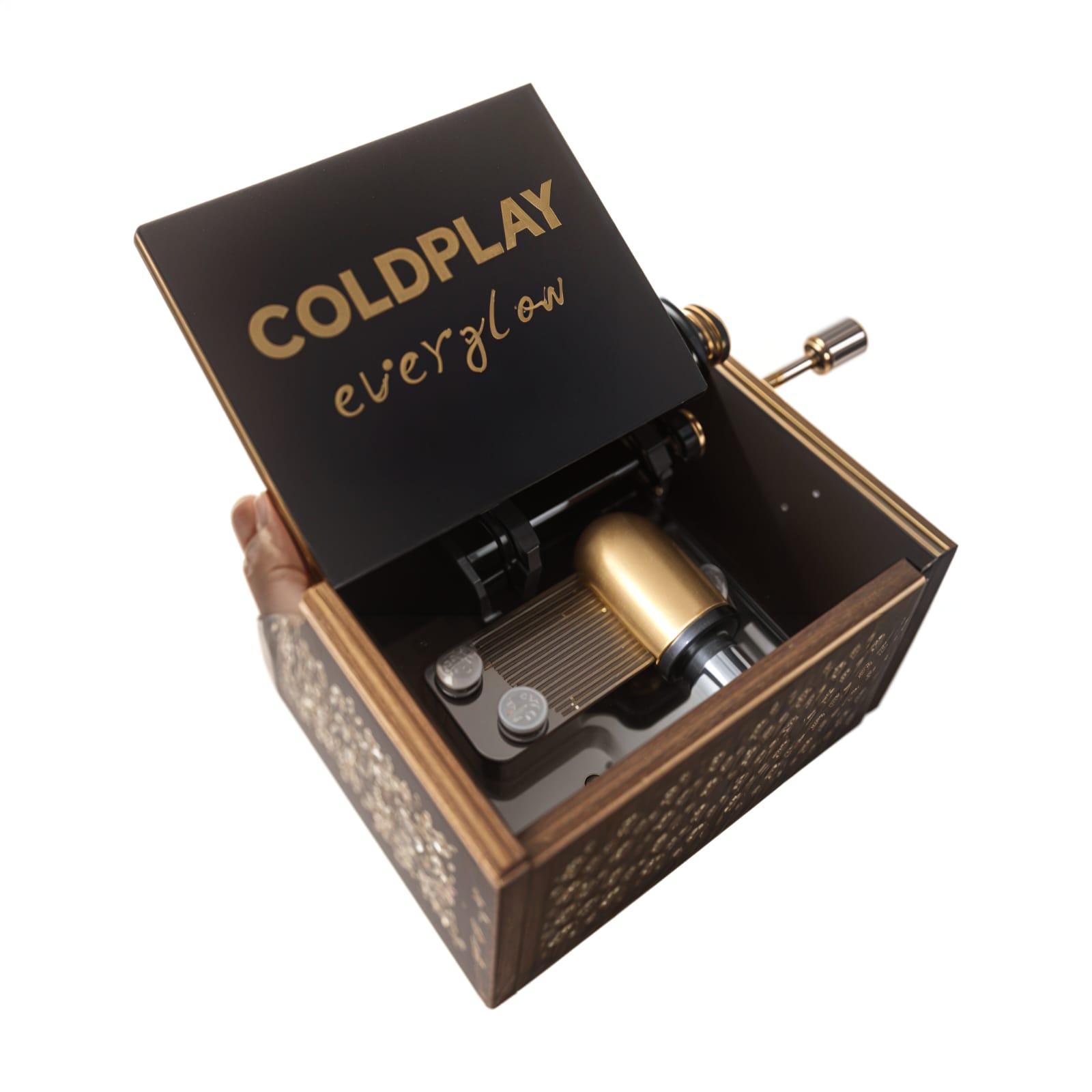CAJA MUSICAL COLDPLAY EVERGLOW CON MANIVELA - 1