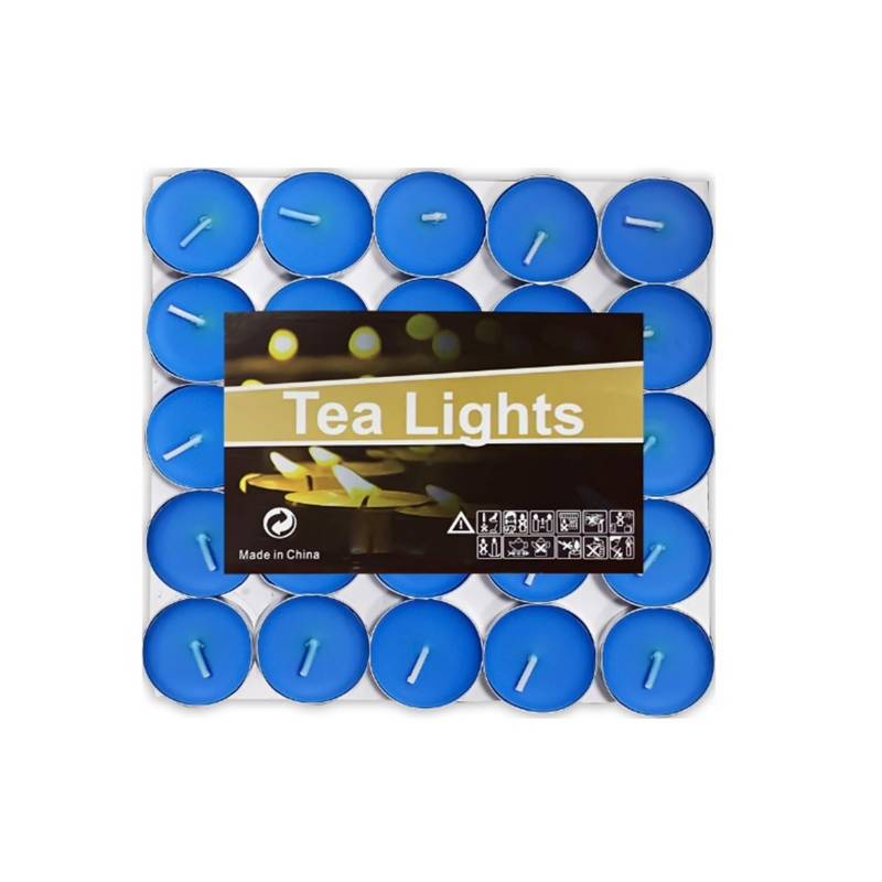 PACK 50 VELAS DECORATIVAS FLOTANTES AZUL - 1