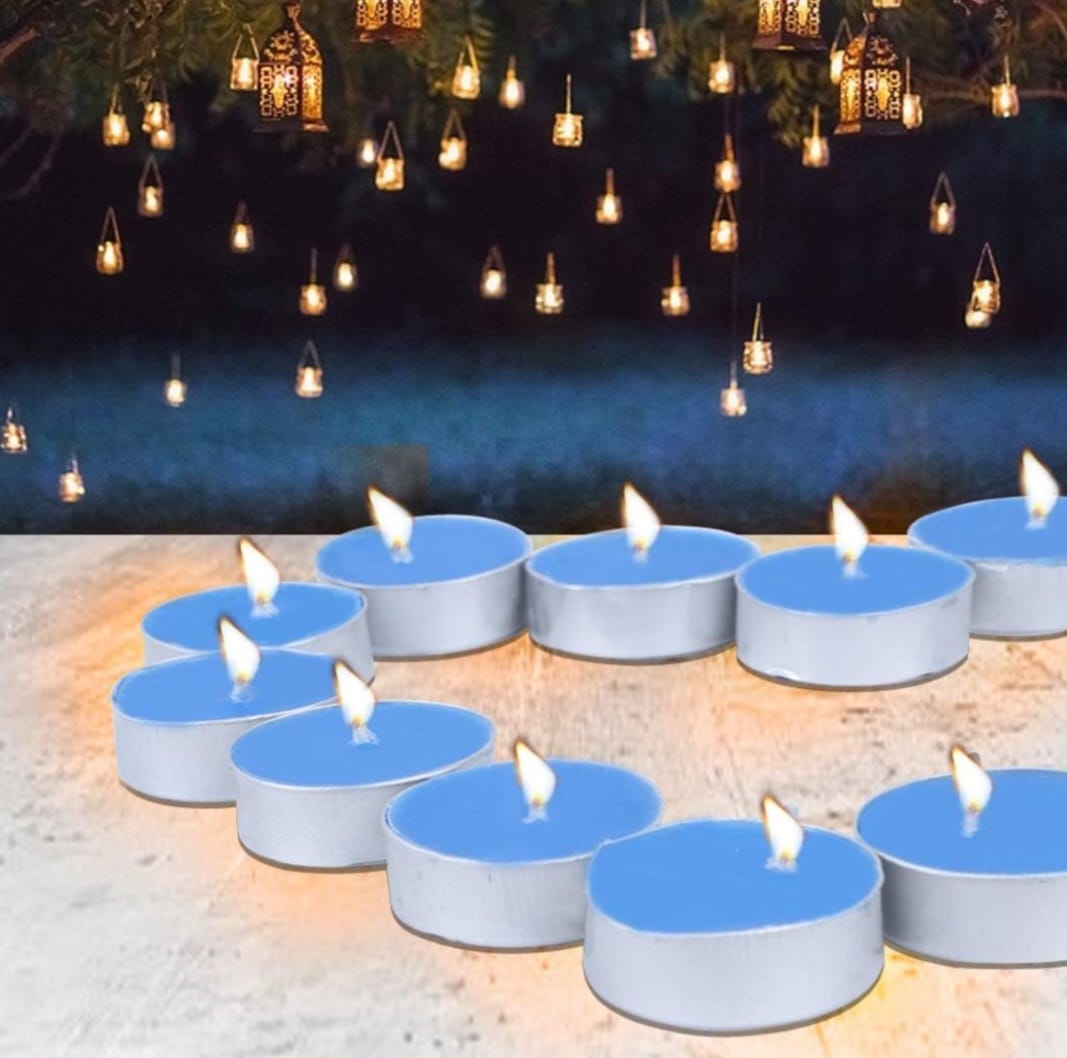 PACK 50 VELAS DECORATIVAS FLOTANTES AZUL - 2