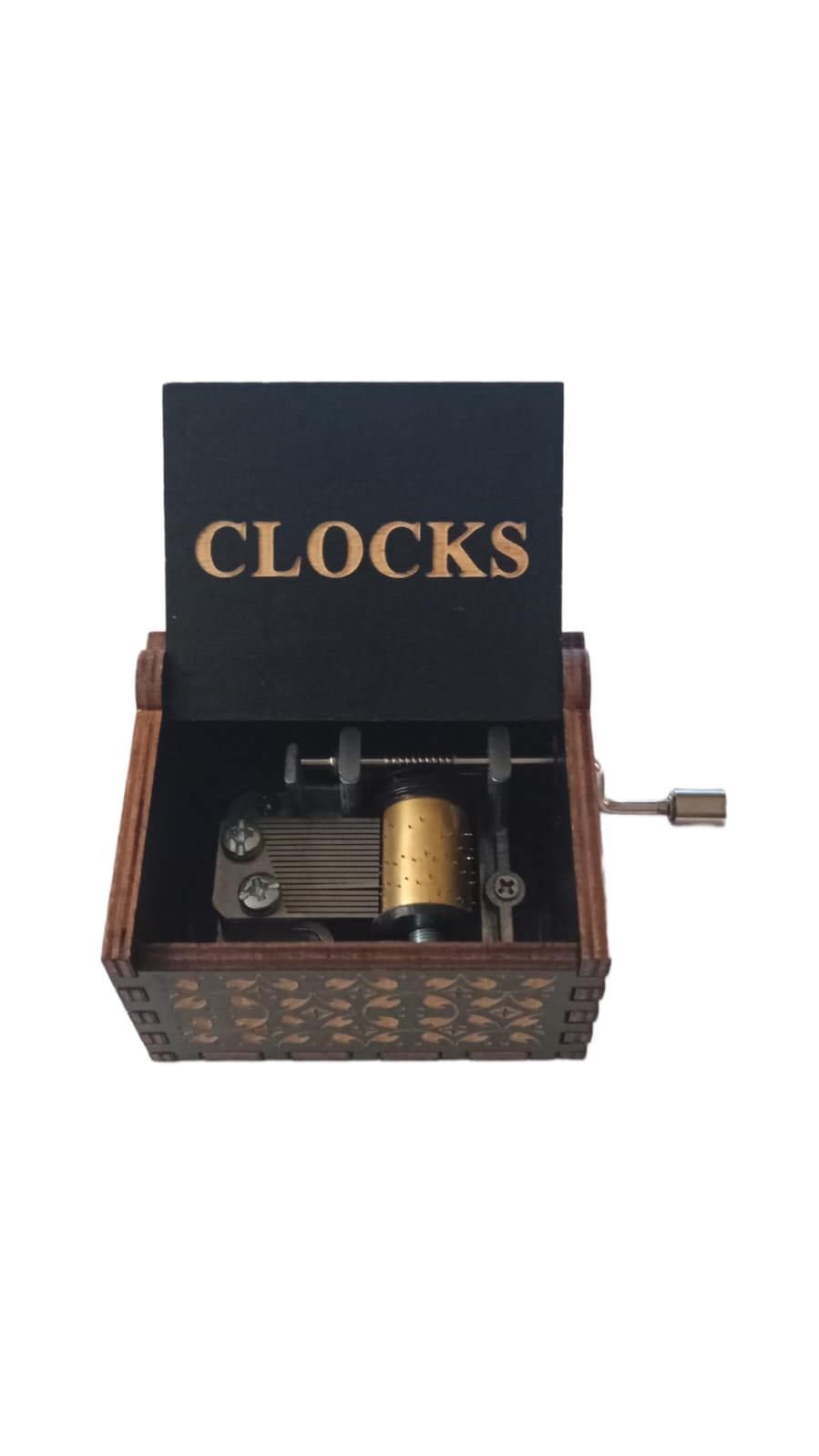 CAJA MUSICAL COLDPLAY CLOCKS DE MADERA - 1