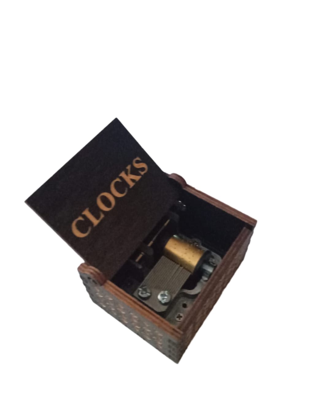 CAJA MUSICAL COLDPLAY CLOCKS DE MADERA - 2