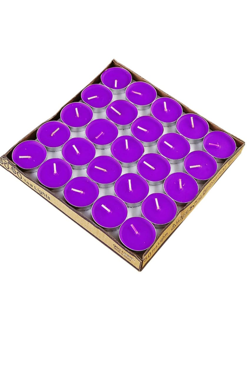 PACK DE 50 VELAS FLOTANTES MORADAS - 3