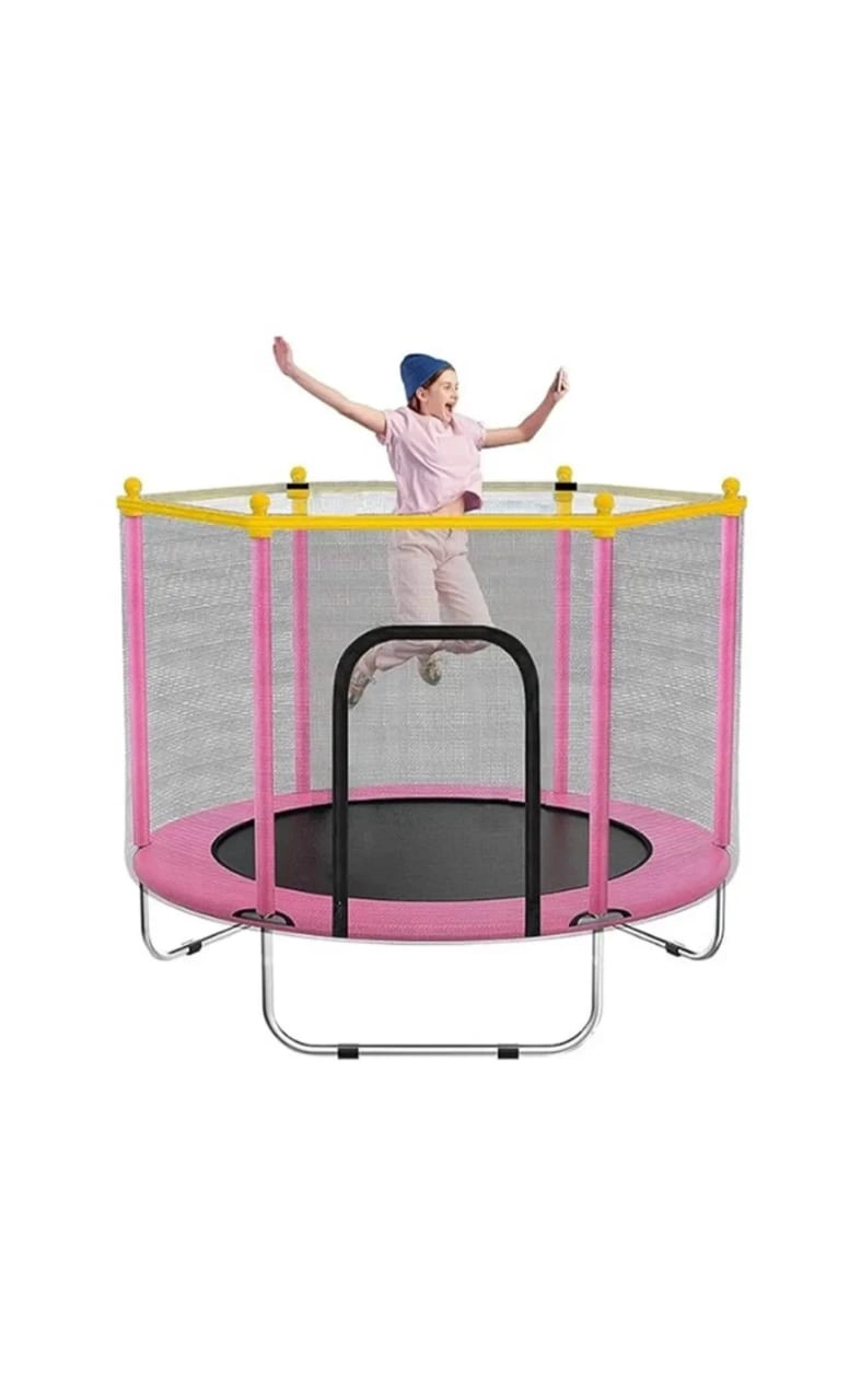 CAMA ELASTICA TRAMPOLIN  SALTARINA ROSADA DE NIÑOS - 1
