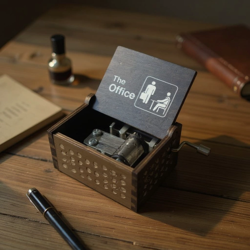 CAJA MUSICAL SERIE THE OFFICE CON MANIVELA - 1
