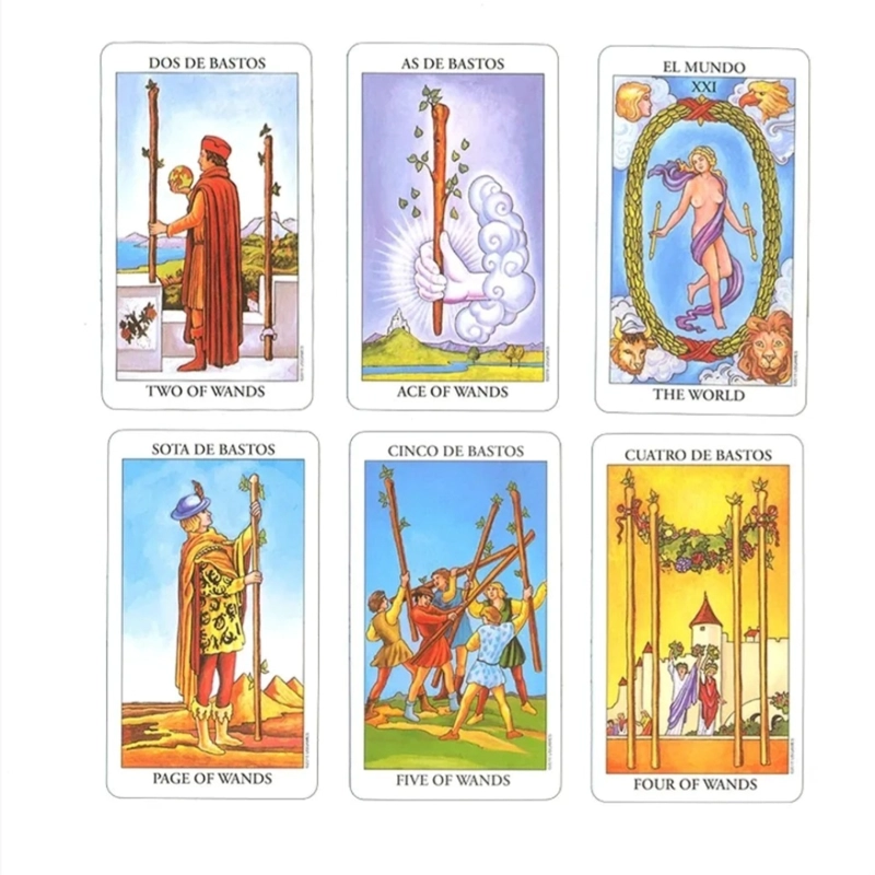 TAROT UNISEX JOGA CHILE AMARILLO RIDER WAITE EN ESPAÑOL - 7
