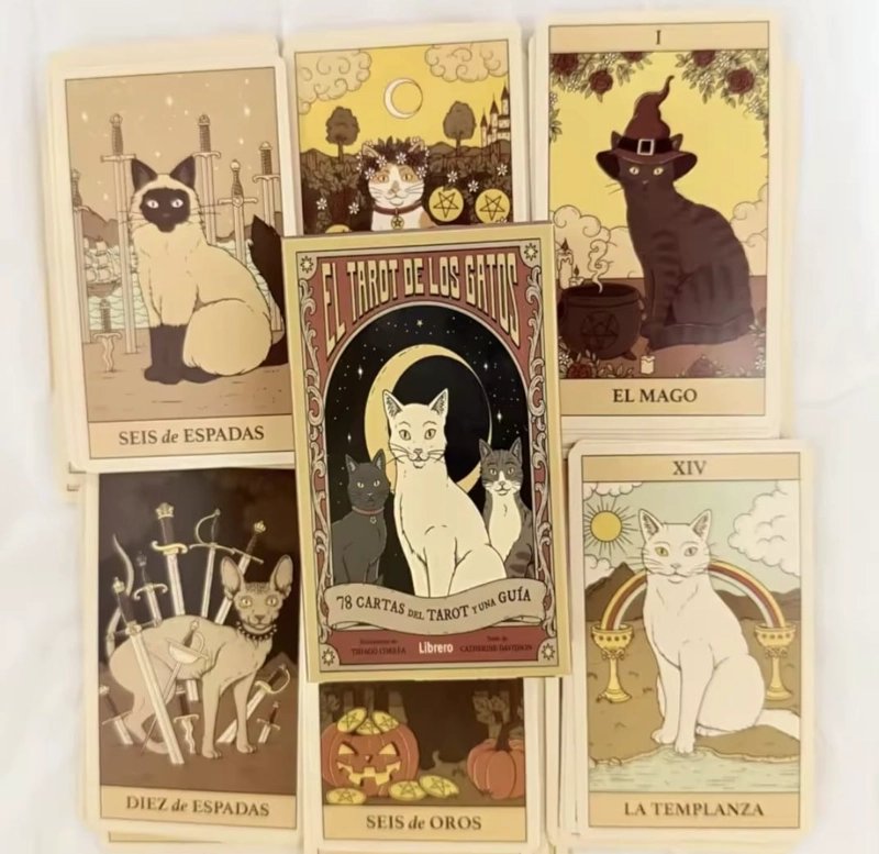 TAROT DE LOS GATOS 78 CARTAS EN ESPANOL - 6