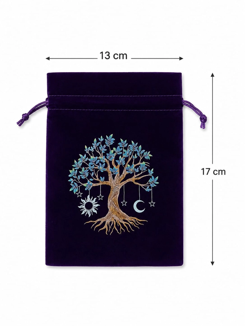 BOLSA DE TERCIOPELO PARA CARTAS DE TAROT – ARBOL DE LA VIDA - 1