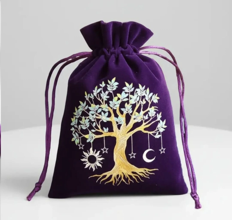 BOLSA DE TERCIOPELO PARA CARTAS DE TAROT – ARBOL DE LA VIDA - 6