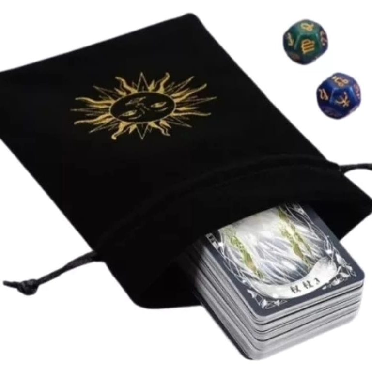 BOLSA DE TERCIOPELO PARA TAROT DISEÑO SOL MISTICO - 2