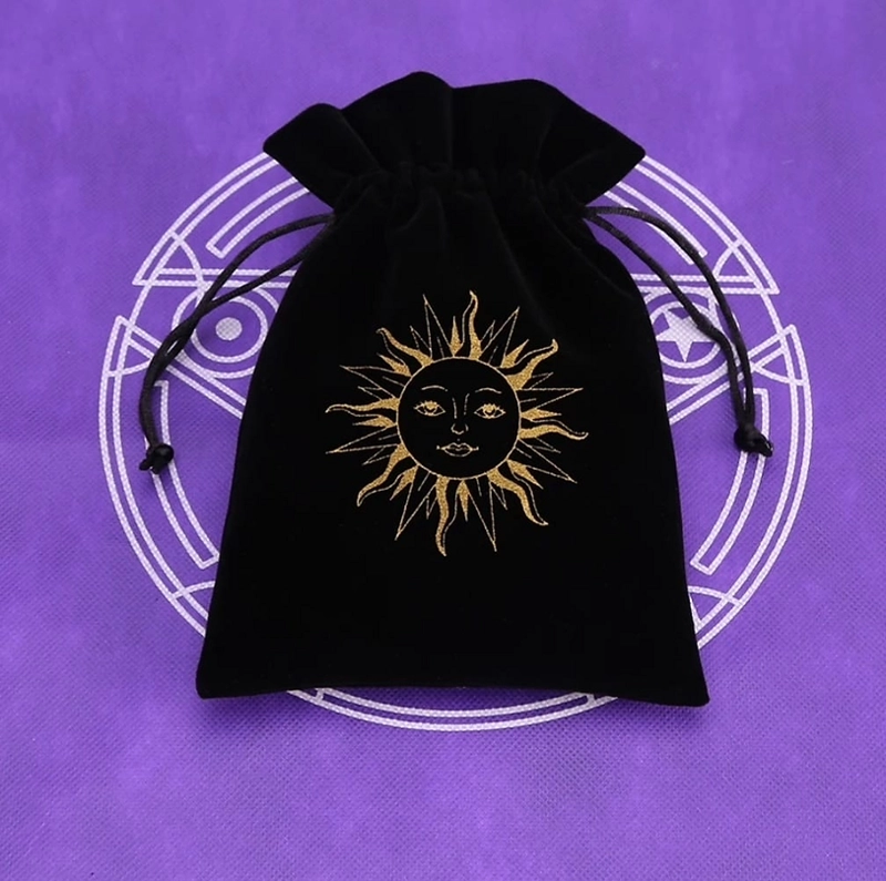 BOLSA DE TERCIOPELO PARA TAROT DISEÑO SOL MISTICO - 3