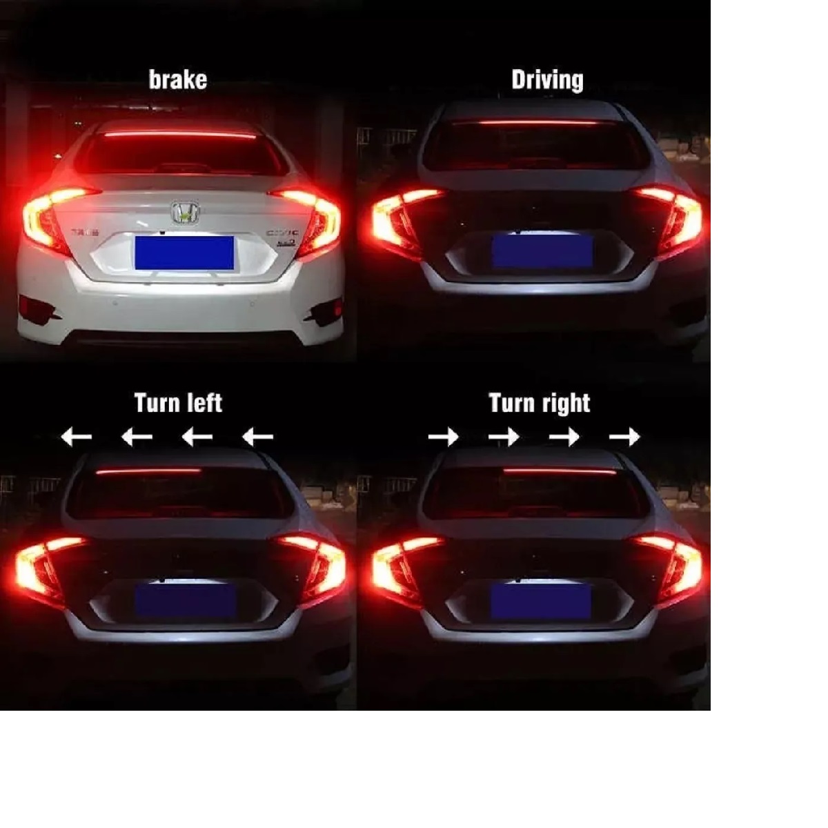LUZ LED DE FRENO POSICION SECUENCIAL TIPO AUDI DE 1 METRO - 2