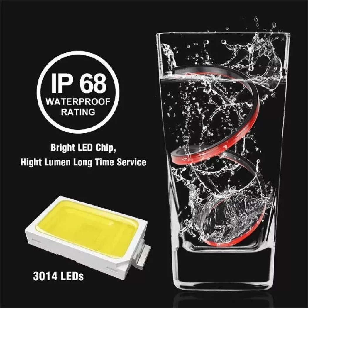 LUZ LED DE FRENO POSICION SECUENCIAL TIPO AUDI DE 1 METRO - 5