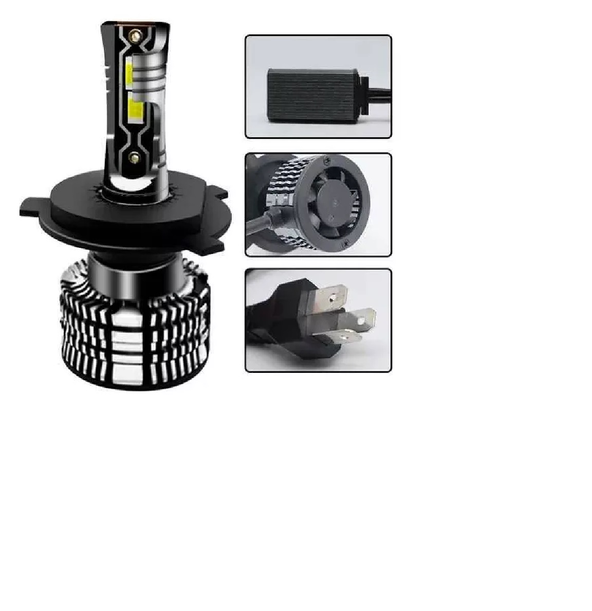 KIT LUCES TURBO LED R16. 300W 30.000 LUMENES REALES CON CANBUS. CONECTOR H4 - 2