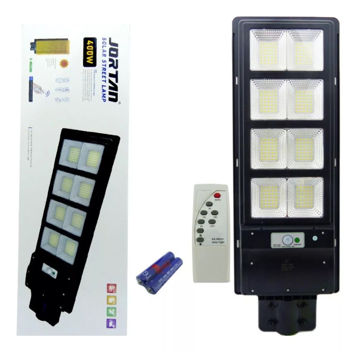 FOCO SOLAR 280 LED 8 PLACAS 400 WATTS CONTROL REMOTO NEGRO - 3