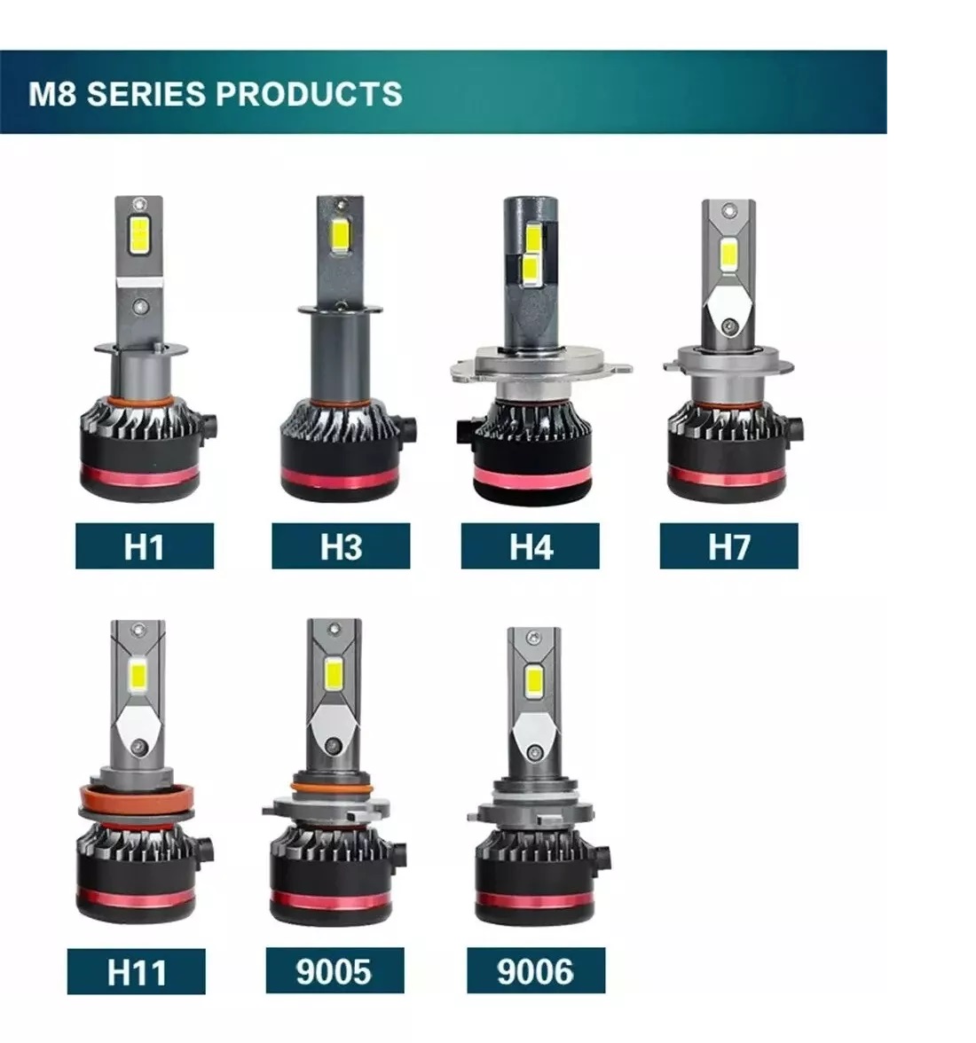 KIT LUCES TURBO LED CANBUS M8 PRO CONECTOR H7 - 4