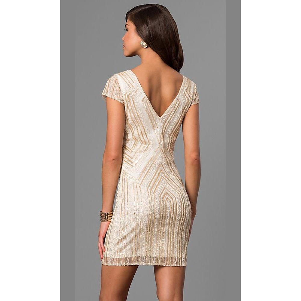 VESTIDO MUJER UNIQUE PLATEADO CORTO C215066 - 5