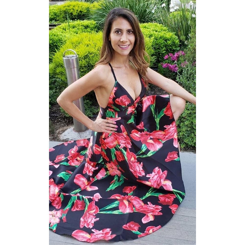 VESTIDO MUJER UNIQUE MULTICOLOR CORTO LARGO CL47551 ESTAMPADO - 3