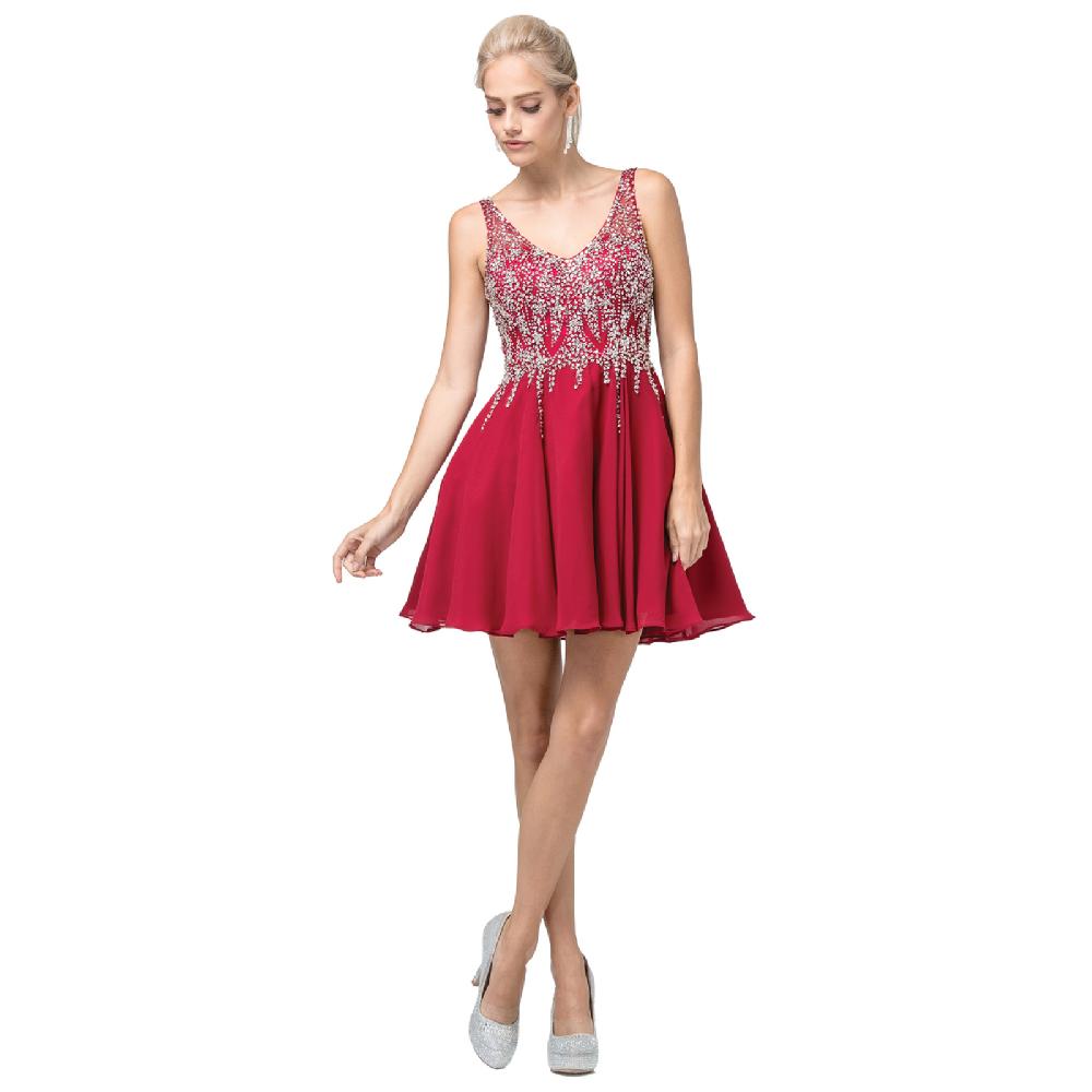 VESTIDO MUJER UNIQUE ROSADO CORTO C3129 - 2