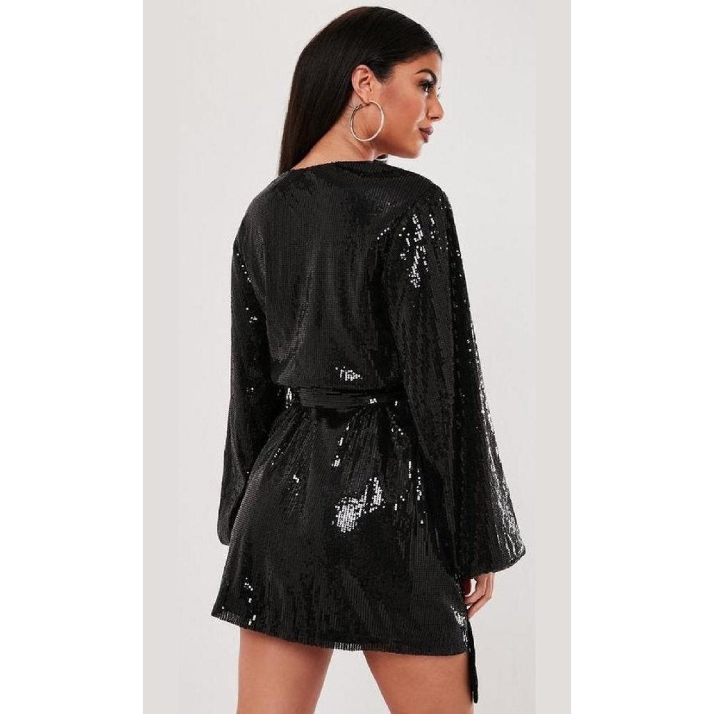 VESTIDO MUJER UNIQUE NEGRO CORTO C566 - 4
