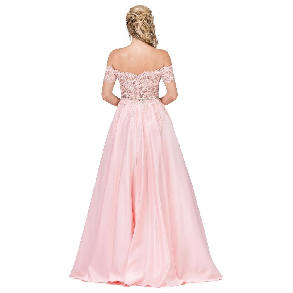 VESTIDO MUJER UNIQUE ROSADO LARGO L2279 - 2