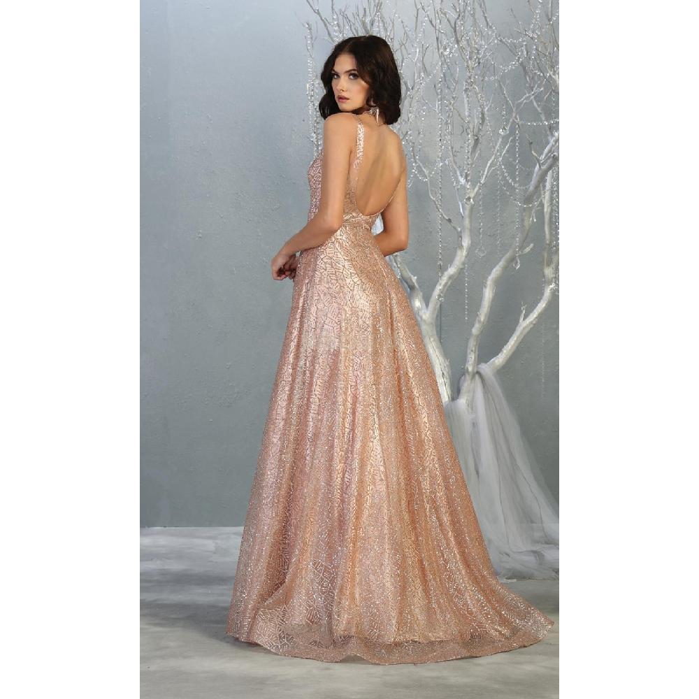 VESTIDO MUJER UNIQUE ROSADO LARGO L1771 - 2
