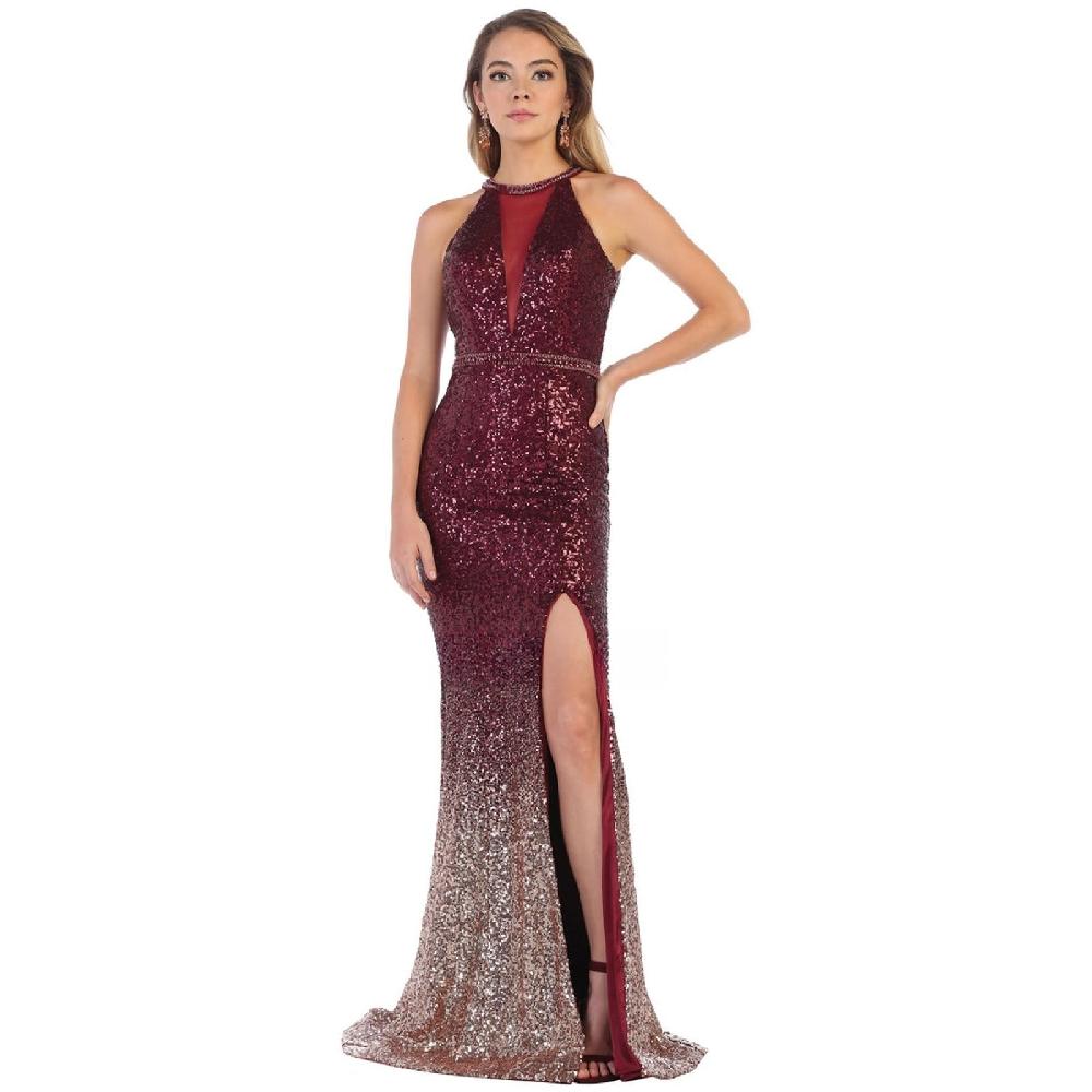 VESTIDO MUJER UNIQUE BURDEO LARGO L7673 - 1
