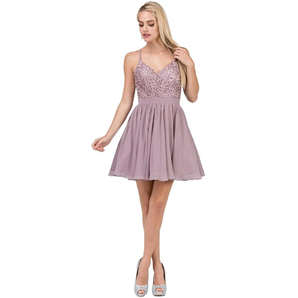 VESTIDO MUJER UNIQUE ROSADO CORTO C3088 - 1