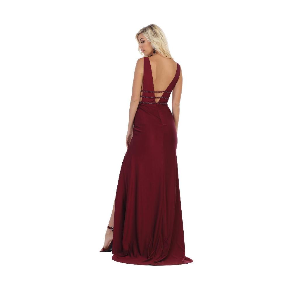 VESTIDO MUJER UNIQUE BURDEO LARGO L1582 - 2