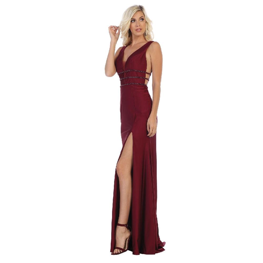 VESTIDO MUJER UNIQUE BURDEO LARGO L1582 - 3