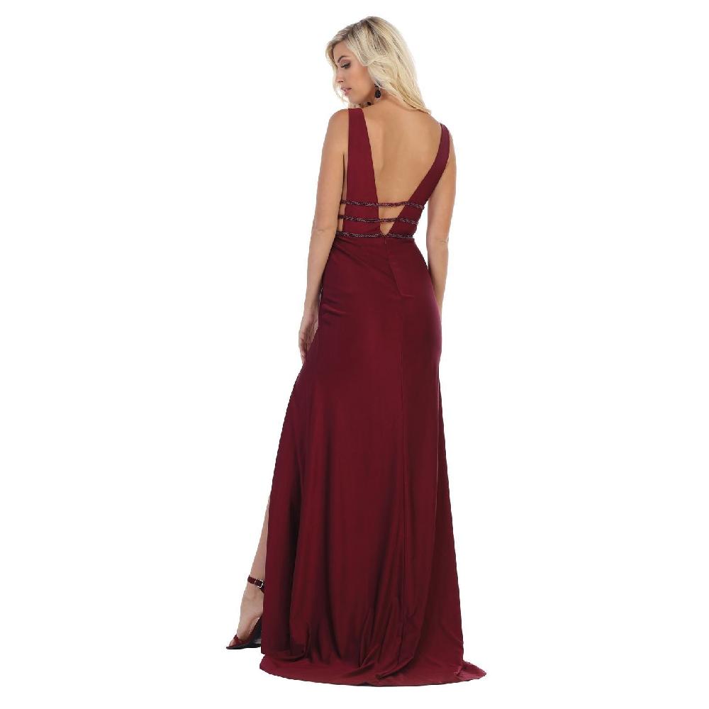 VESTIDO MUJER UNIQUE BURDEO LARGO L1582 - 4