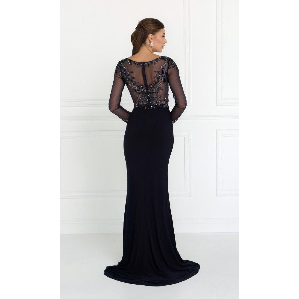 VESTIDO MUJER UNIQUE AZUL LARGO L1506 - 2