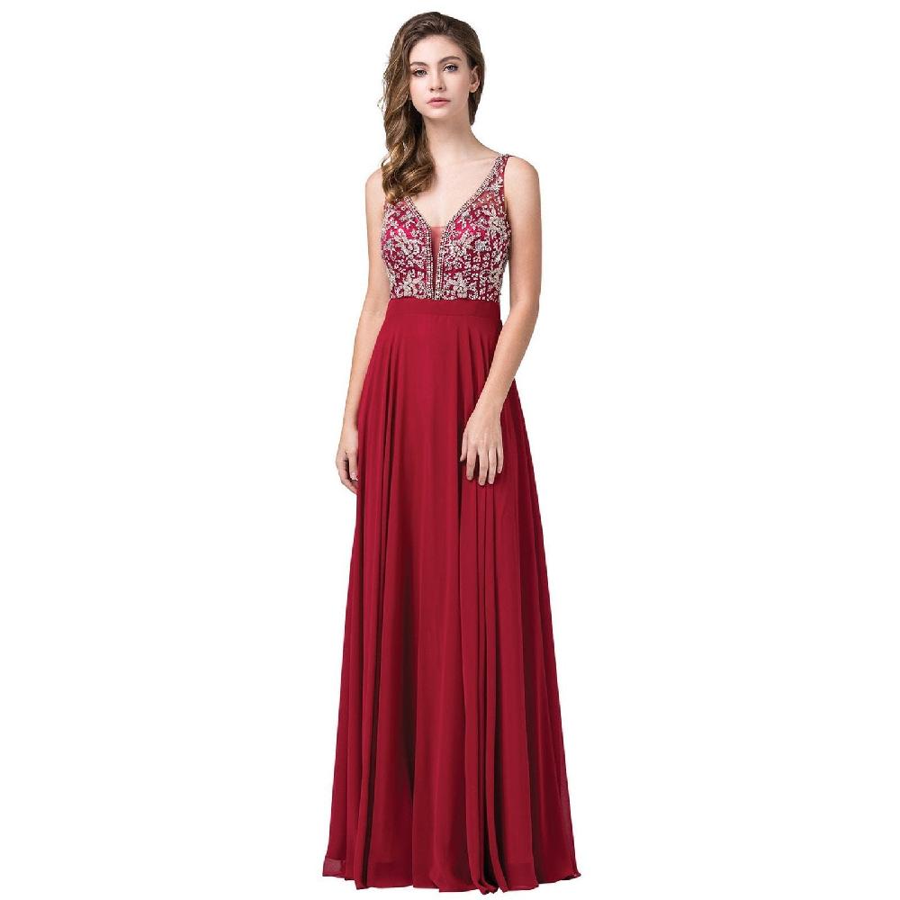 VESTIDO MUJER UNIQUE BURDEO LARGO L2669 - 1