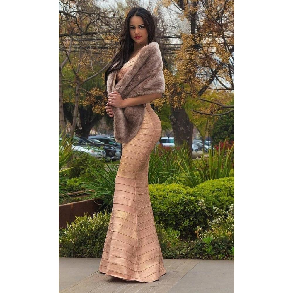 VESTIDO MUJER UNIQUE ROSADO LARGO L1193 - 1