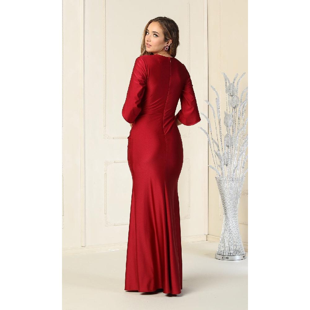 VESTIDO MUJER UNIQUE BURDEO LARGO L1831 - 2