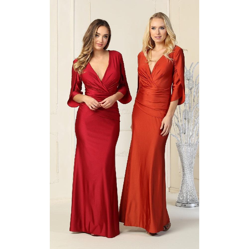 VESTIDO MUJER UNIQUE BURDEO LARGO L1831 - 3